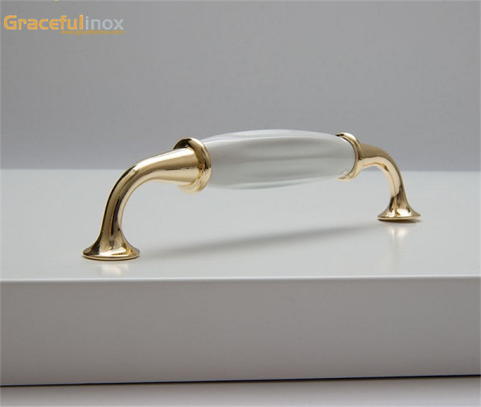 Marble ceramics brass bedroom furniture drawer wardrobe luxury antique cabinet door pull handles