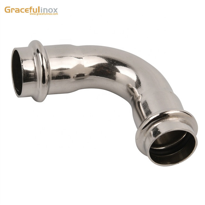 Stainless Steel Bend Pipe Pressfittings Elbow 90 Degree