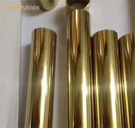 Titanium Gold Polishing Round Pipes S S Pipes