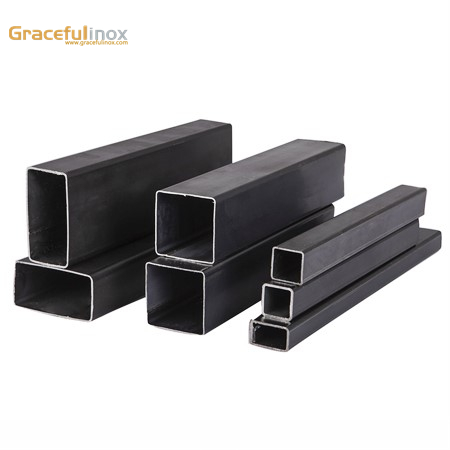 factory price stainless steel square pipes directly selling black powder spraying 