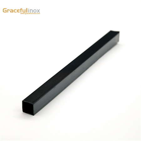 factory price stainless steel square pipes directly selling black powder spraying 