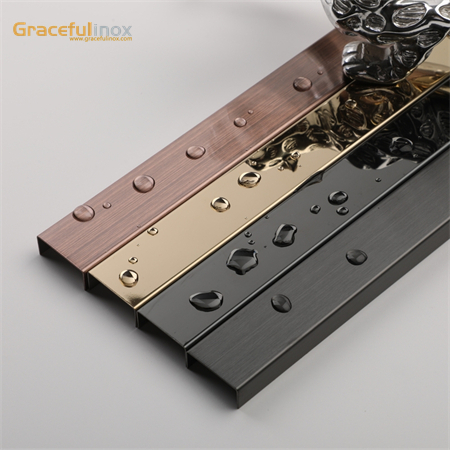 Stainless Steel Colorful Inverted U-slot Pipe Decorative Usage