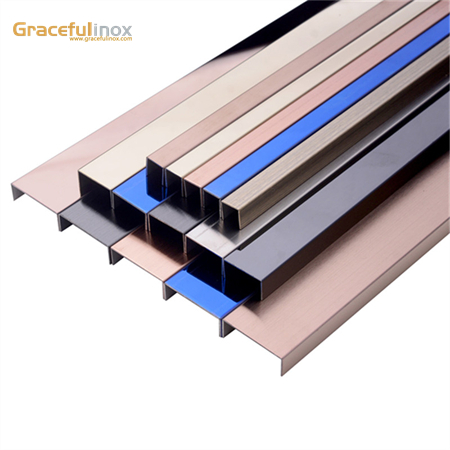 Stainless Steel Colorful Inverted U-slot Pipe Decorative Usage