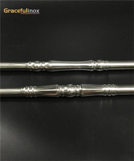Stainless steel stair handrail decorative thread tube