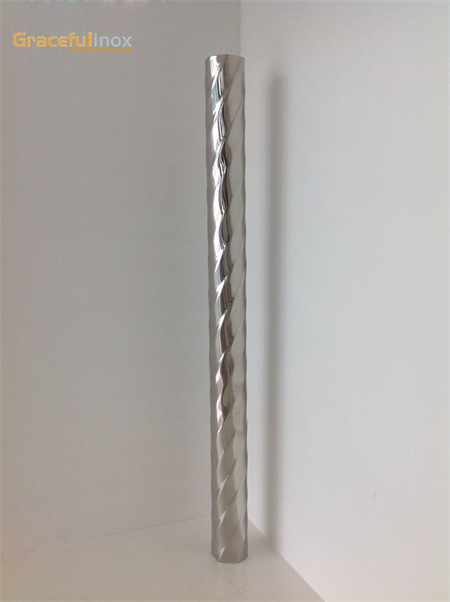Stainless steel stair handrail decorative thread tube