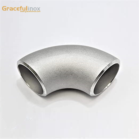 Pipe Fitting Butt Weld Stainless Steel 316L Sanitary Bevel End Long Radius 90 Degree Elbow