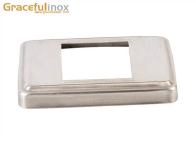 SUS304 316 stainless steel tube railing post fittings square base plate cover