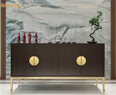 Half Moon Brass Furniture Kitchen Cabinet Handle And Knobs for Bedroom Luxury Copper Drawer Pulls
