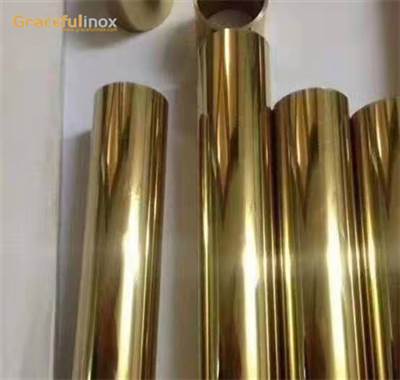 Titanium Gold Polishing Round Pipes S S Pipes