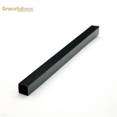 factory price stainless steel square pipes directly selling black powder spraying 
