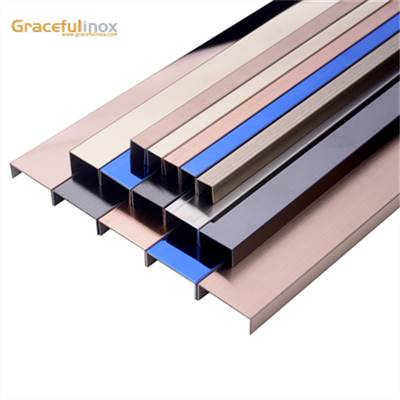 Stainless Steel Colorful Inverted U-slot Pipe Decorative Usage