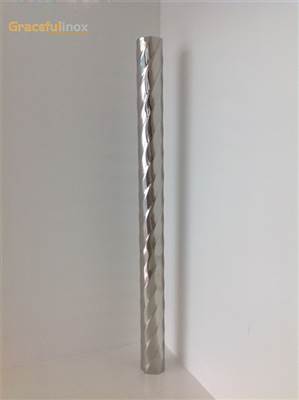 Stainless steel stair handrail decorative thread tube